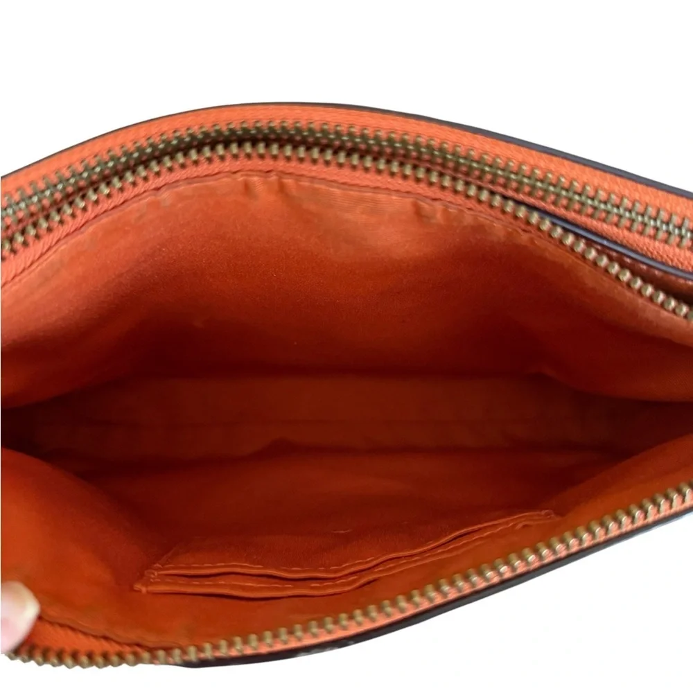 Coach Orange Ostrich Mia Crossbody‎ Bag